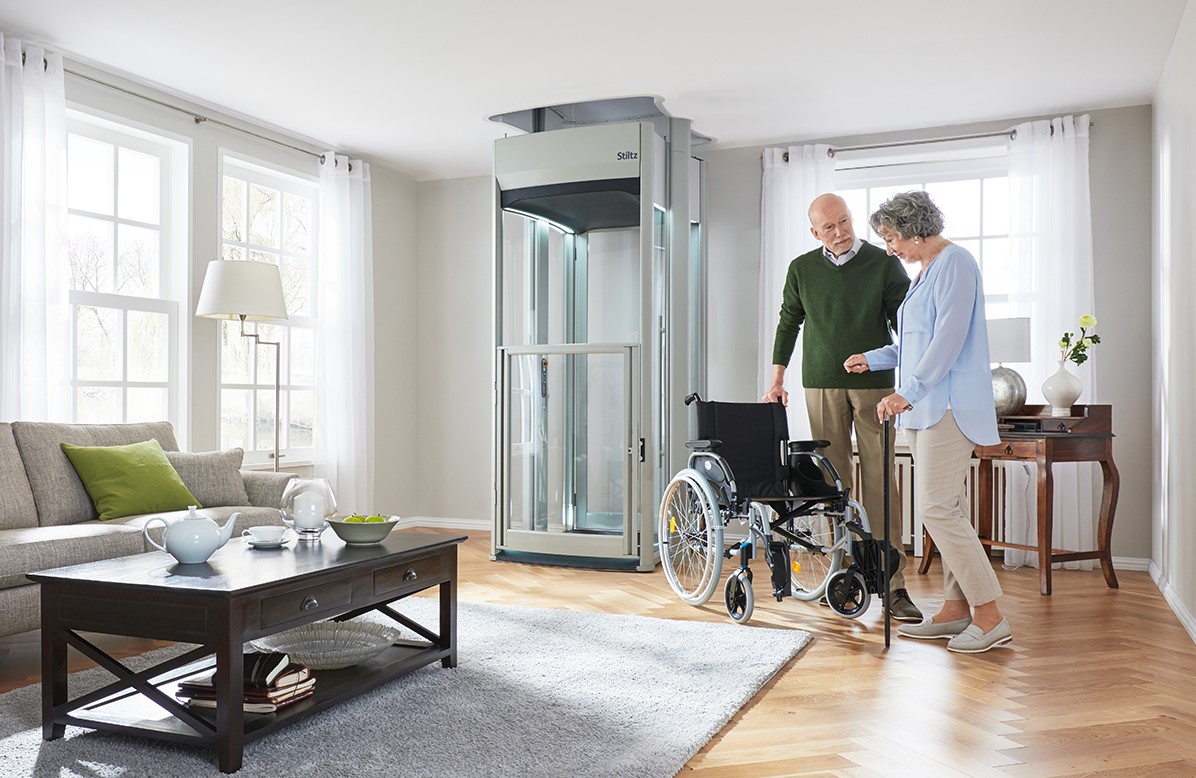 9875_TrioSet01_EG_halb_213 - Small 1 Compact Home Elevator for tight spaces
